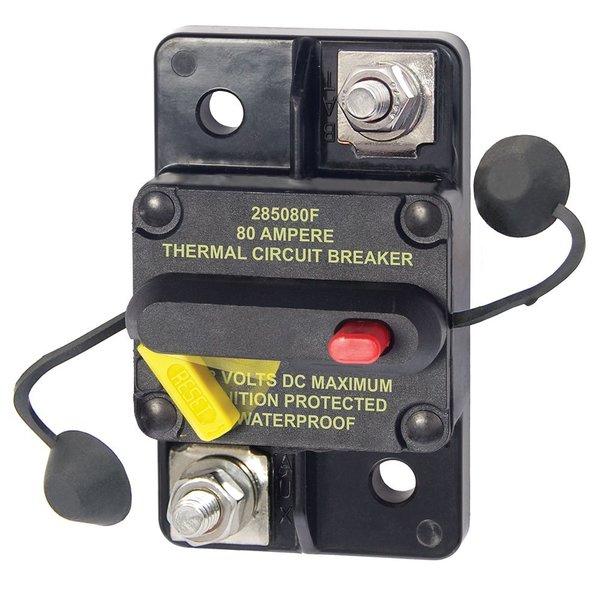 Blue Sea Systems Circuit Breaker, 285 Series 80A, Not Rated 7186